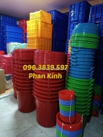 Xô nhựa tròn có nắp, nhựa chất lượng