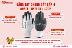 🧤 găng tay chống cắt cấp 4 ansell hyflex 11-735