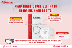 😷 khẩu trang chống bụi trắng h910plus kn95 đeo tai