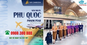 Air cambodia chính thức kết nối phnom penh với cam ranh