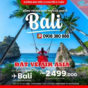 Airasia chính thức khai thác đường bay đà nẵng – bali