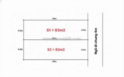 Bán 2 lô f0 hoà nghĩa – 83m2 – ngõ ô tô – giá 1.4x tỷ  hàng hiếm khu dân cư –