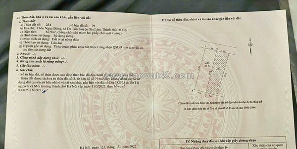 Bán 63 đất trục chính ngọc động – đa tốn, gia lâm - lh 0985865658