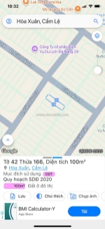 Bán đất đường cồn dầu 22 - hoà xuân- cẩm lệ . dt 100m2 giá 6ty6 lh 0942992361