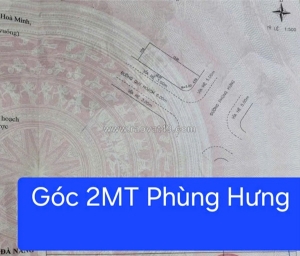 Bán đất lô góc 2mt đường 10,5m phùng hưng và phú xuân