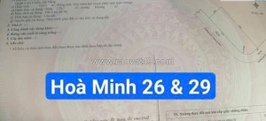 🔴💥bán đất lô góc 2mt đường hòa minh 26 & hòa minh 29 -view quỹ đất tttm