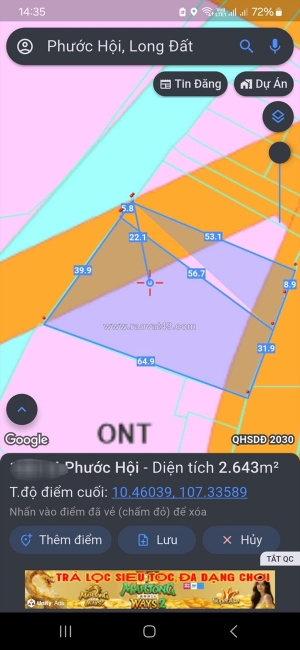 Bán đất lộc an – đất đỏ (br-vt)  quỹ đất mặt tiền trục đường đang mở rộng  1