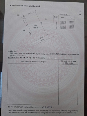 Bán đất phú cát 1.100 m2 mặt tiền 23m ô tô tránh 17 triệu/m2 ( thương lượng)