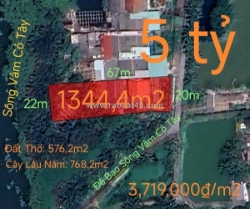 Bán lô đất thổ vườn mặt tiền đê bao hạ giá 5 tỷ