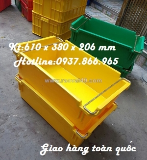 Bán thùng a2, thùng có quai đựng kim khí, khay nhựa có quai sắt