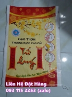 Bao đựng gạo 5kg 10kg 25kg chống ẩm, dệt chắc, in ấn sắc nét cho sản phẩm gạo