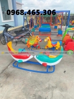 Bập bênh lò xo trẻ em, bập bênh sắt trẻ mầm non, bập bênh thiên nga