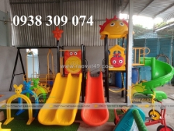 Bộ cầu trượt liên hoàn trẻ em, cầu trượt xích đu liên hoàn