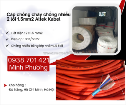 Cáp chống cháy chống nhiễu 2 lõi 1.5mm2 altek kabel đà nẵng, gia lai, quảng trị