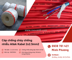 Cáp chống cháy chống nhiễu 2x2.5mm2 altek kabel đà nẵng, bình định, phú yên