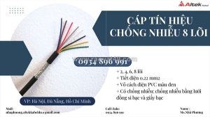 Cáp chống nhiễu 8x0.22 mm2 hồ chí minh, long an, tây ninh.
