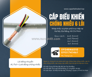 Cáp điều khiển 6x0.5, 6x0.75, 6x1.0, 6x1.5 sh-500 altek kabel