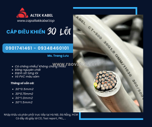 Cáp điều khiển altek kabel 30x0.5/30x0.75/30x2.0/30x1.5