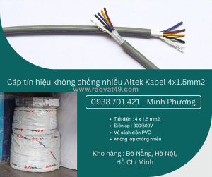 Cáp điều khiển không lưới chống nhiễu 4x1.5mm2 altek kabel  phú yên, khánh hòa, ninh thuận