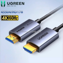 Cáp hdmi 2.0 sợi quang aoc ugreen 45504 – truyền 4k mượt mà 15m