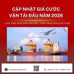 Cập nhật giá cước vận tải đầu năm 2026