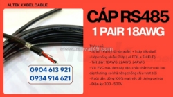 Cáp rs485 văn xoắn chống nhiễu 1 pair awg/22awg/24awg altek kabel