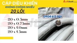 Cáp tín hiệu 20x0.5/20x0.75/20x1.0/20x1.5 altek kabel chính hãng