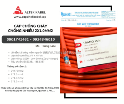 Cáp tín hiệu báo cháy 2x1.0 chống cháy chống nhiễu altek kabel