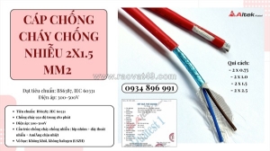 Cáp tín hiệu chống cháy chống nhiễu 2x1.5 hồ chí minh, bình dương, đồng nai.