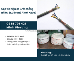 Cáp tín hiệu có lưới chống nhiễu 3x1.5mm2 chính hãng altek kabel hỗ trợ giao toàn quốc