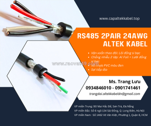 Cáp truyền thông rs485 2 pair 24awg hà nội, đà nẵng, hcm