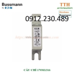 Cầu chì bussmann 170m1316 dùng để bảo vệ: biến tần, ups, bộ điều khiển dc, bộ nguồn…