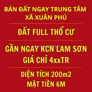 Chỉ 4xx triệu sở hữu lô đất kcn lam sơn, gần sân bay