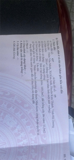 Chính chủ cần bán gấp 201m2 đất thôn văn minh, xã kim anh, huyện kim thành -