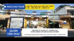 Cho thuê nhà mặt tiền thạch lam q.tân phú 160m², ngang 8m, gần chung cư -