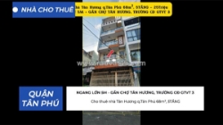 Cho thuê nhà tân hương q.tân phú 68m², 5tầng- 25triệu - gần chợ, trường học