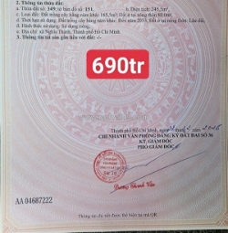 Chốt 690tr có ngay lô đất ngang 6x40 có 80 thổ cư