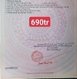 Chốt 690tr có ngay lô đất ngang 6x40 có 80 thổ cư