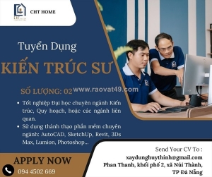 Cht home  tuyển dụng kiến trúc sư (quảng nam cũ)