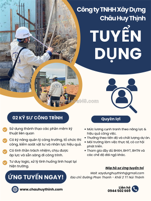 Cht home tuyển dụng vị trí kỹ sư công trình (đà nẵng)