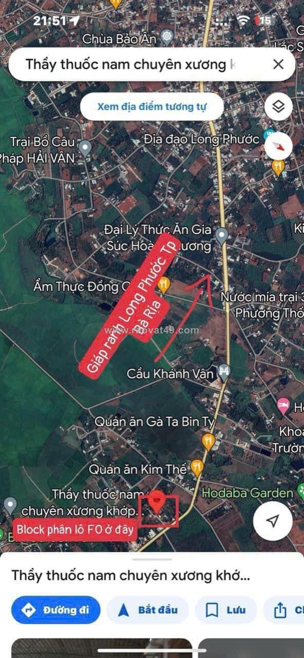 Chủ bán 1 nền nhà cách tl 52 70m