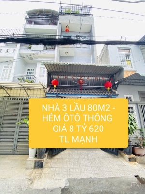 Chủ ngộp gấp bán - nhà 3 tầng - hẻm ô tô - đường số - linh tây