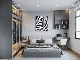 Combo phòng ngủ gỗ công nghiệp hiện đại cho chung cư, nhà phố