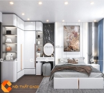 Combo phòng ngủ gỗ công nghiệp màu trắng hiện đại