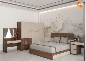 Combo phòng ngủ gỗ công nghiệp thiết kế hiện đại, chất lượng