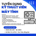 Công ty tnhh tin học hoàng minh phát  tuyển dụng kỹ thuật viên máy tính