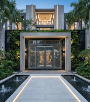 Cửa cổng nhôm trượt quay hoàng gia hệ nẹp rời 8.0 màu xám đá chất lượng tại tphcm