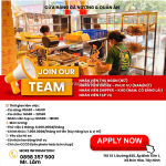 Cửa hàng gà nướng & quán ăn tuyển dụng thu ngân, phục vụ, shipper và tạp vụ