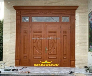 Cửa thép vân gỗ tại tiền giang giá rẻ nhất thị trường