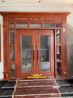 Cửa thép vân gỗ tại tiền giang giá rẻ nhất thị trường  cửa thép 4 cánh lệch 4 cánh đều  2 cánh lệch